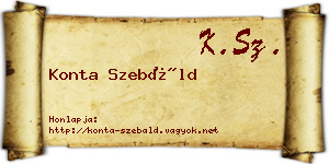 Konta Szebáld névjegykártya